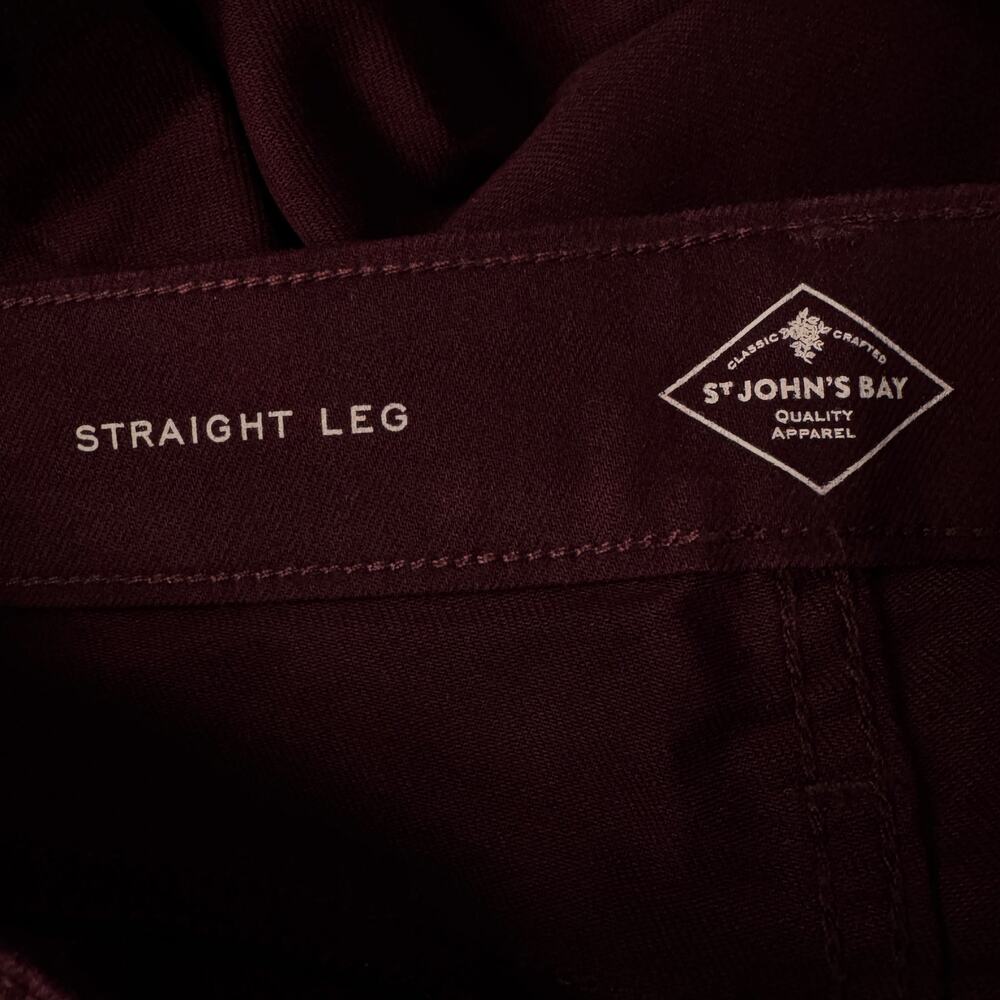 St. John's Bay SZ 8 SHORT Straight Leg Jeans Stretch Mid-Rise Tummy Control New - Picture 8 of 12